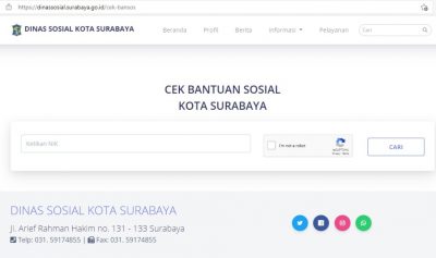 website dinsos untuk cek bansos