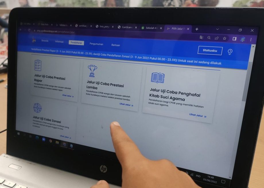 Dispendik Surabaya Beri Dua Kesempatan Siswa di Jalur Prestasi SPMB SMP