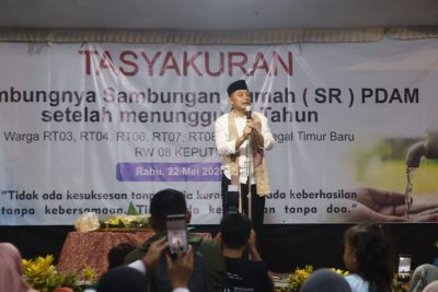 Akhirnya Teraliri Air PDAM Setelah 25 Tahun, Warga Keputih Tegal Baru Gelar Tasyakuran 