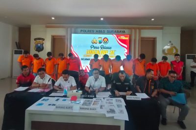 Polrestabes Surabaya Sikat Puluhan Curanmor Selama 3 Hari