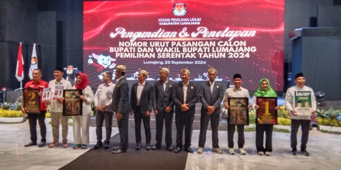 KPU Tetapkan Nomer Urut Pasangan Calon Bupati dan Wakil Bupati Lumajang