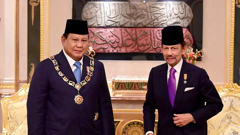 Presiden Prabowo Terima Bintang Kebesaran Negara Brunei Darussalam