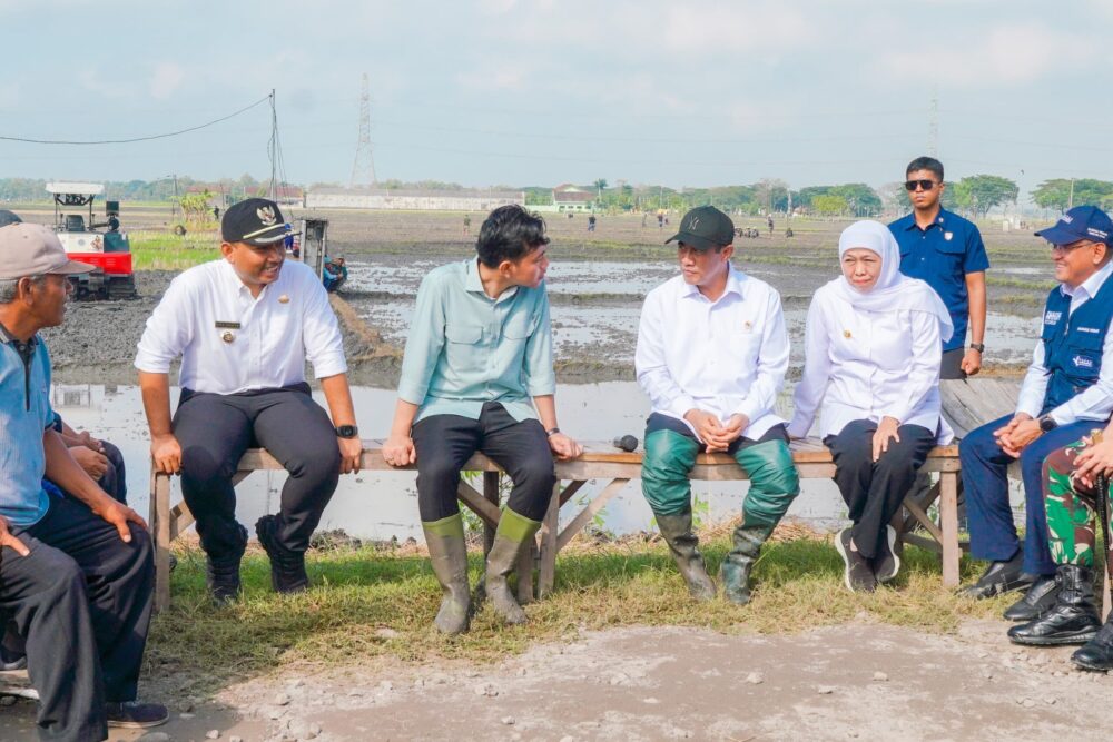 Khofifah Dampingi Wapres Tanam Padi, Ngawi Jadi Sentra Produksi