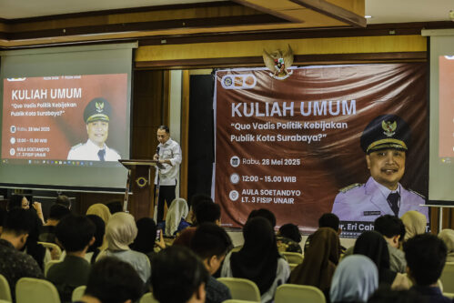 Kuliah Umum di Unair, Wali Kota Eri Tawarkan Peran Khusus Bagi Lulusan Terbaik