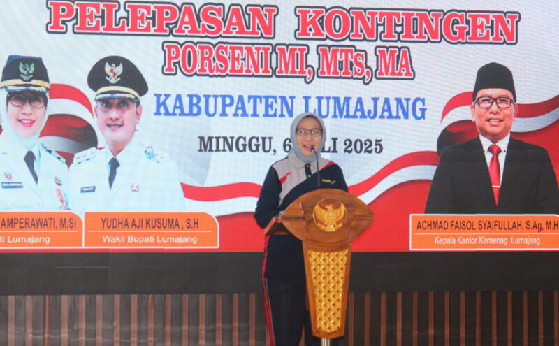 Bupati Lumajang Lepas 307 Peserta Porseni MI, MTs, MA ke Tingkat Provinsi Jatim