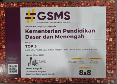 Konten Kemendikdasmen Raih Best Use of Video di GSM Award