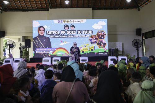 Satpol PP Surabaya Masuk PAUD, Ajarkan Disiplin dan Perlindungan Diri
