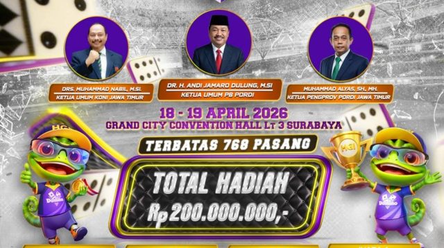 Surabaya Domino Tournament 2026 Digelar, 1.536 Pemain Perebutkan Hadiah Ratusan Juta