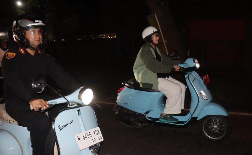 Bupati Lumajang Patroli Naik Motor Cek Pemasangan CCTV dan PJU