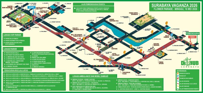 Dishub Siapkan 15 Titik Parkir untuk Surabaya Vaganza 2026