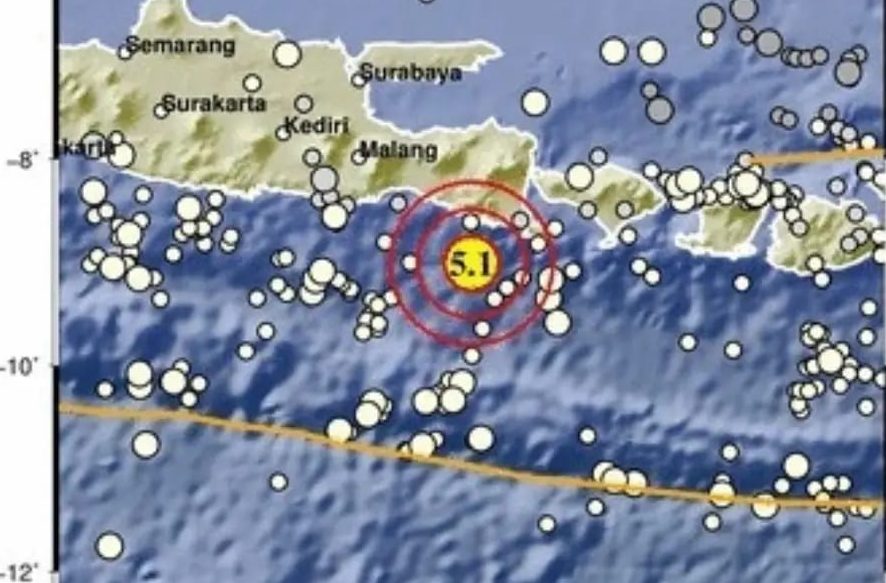 Gempa Magnitudo 5,1 Guncang Jember, Getaran Terasa Hingga Lumajang