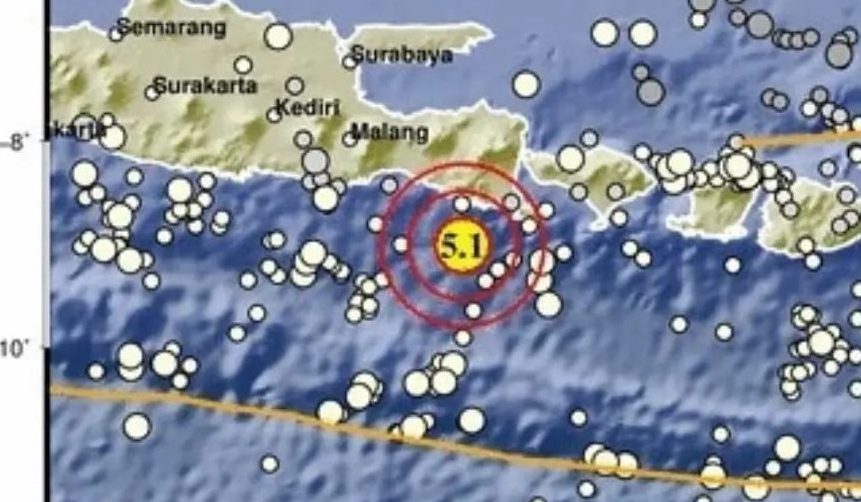 Gempa Magnitudo 5,1 Guncang Jember, Getaran Terasa Hingga Lumajang