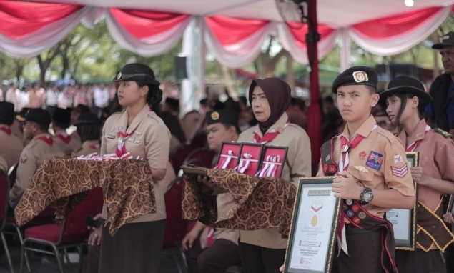 Pramuka Surabaya Pecahkan Tiga Rekor MURI, Eri Cahyadi Libatkan Pramuka dalam Kampung Pancasila