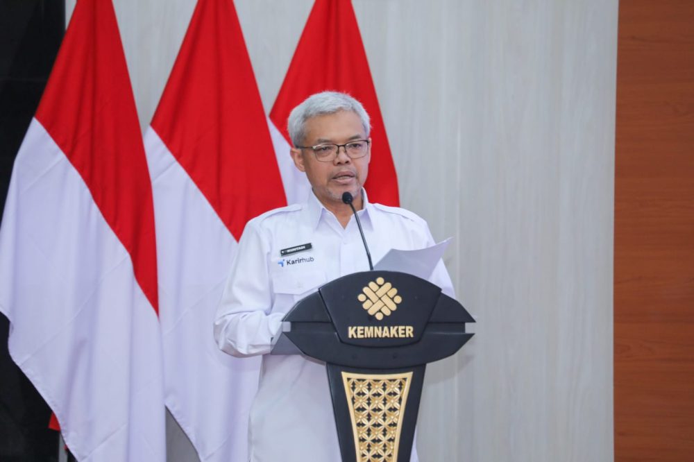 Sekretaris Jenderal Kemnaker Cris Kuntadi menyampaikan pemanfaatan AI untuk analisis kebutuhan tenaga kerja dan perencanaan pelatihan.