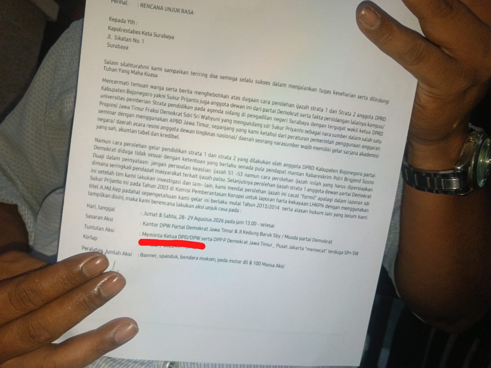 Polemik Gugatan Gelar Akademik, Musda Demokrat Jatim Terancam Diserbu Aksi Massa