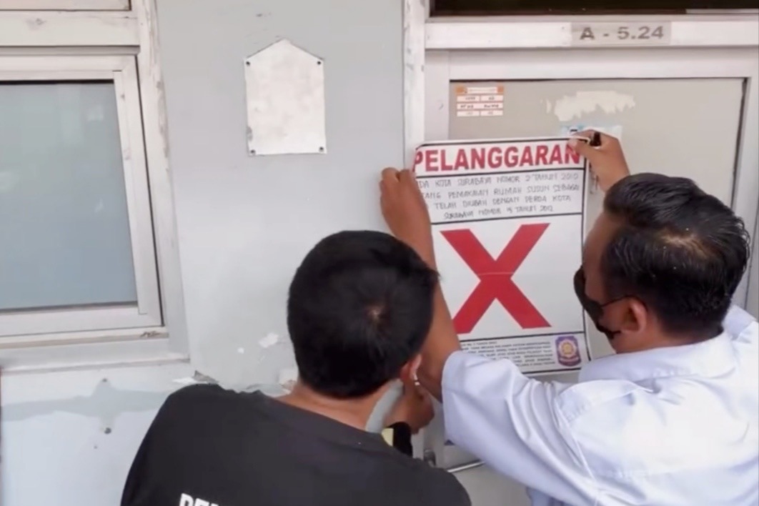 Pemkot Surabaya Segel dan Kosongkan 64 Unit Rusunawa Tanah Merah II